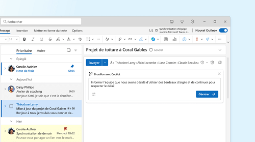Microsoft copilote Outlook